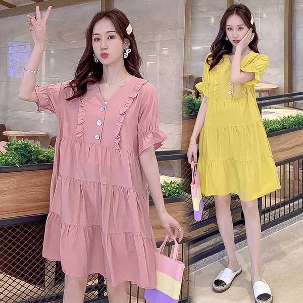 maternity dresses 9383# dress summer button cotton short sleeve loose stylish for pregnant women mom, White
maternity dresses 9383# dress summer button cotton short sleeve loose stylish for pregnant women mom, White