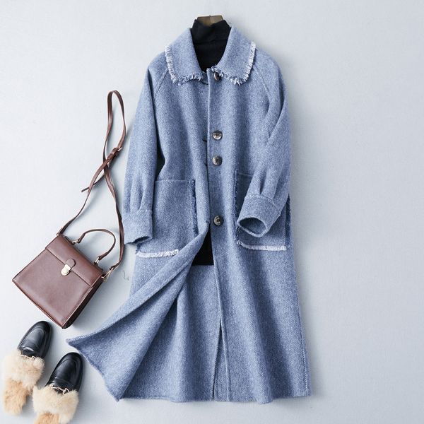2019 winter new wool coat women double-sided warm cashmere coat ladies elegant vintage long outerwears m278, Black
2019 winter new wool coat women double-sided warm cashmere coat ladies elegant vintage long outerwears m278, Black