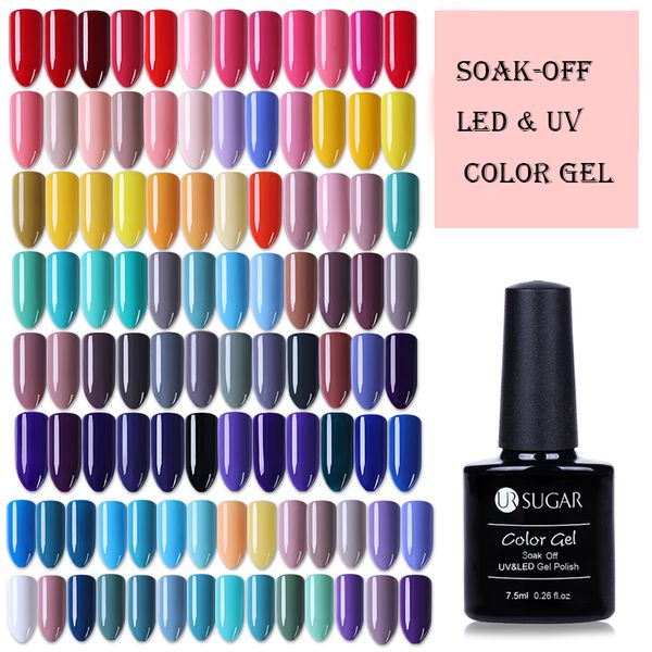 Ur Sugar Rose Glitter Gel Polish Uv Gel Black White Nail Art Lacquer Soak Off Varnish Base Coat No Wipe Coat