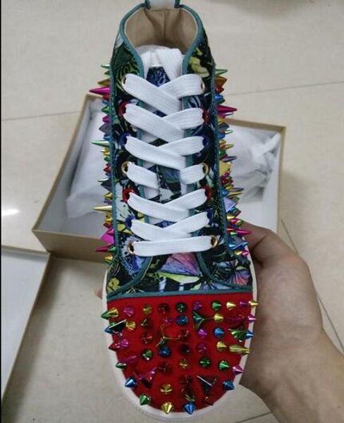 luxury designers flat red bottom spiked sneakers shoes pik pik spikes trendy patent leather skateboarding walking -- party wedding dress, Black
luxury designers flat red bottom spiked sneakers shoes pik pik spikes trendy patent leather skateboarding walking -- party wedding dress, Black