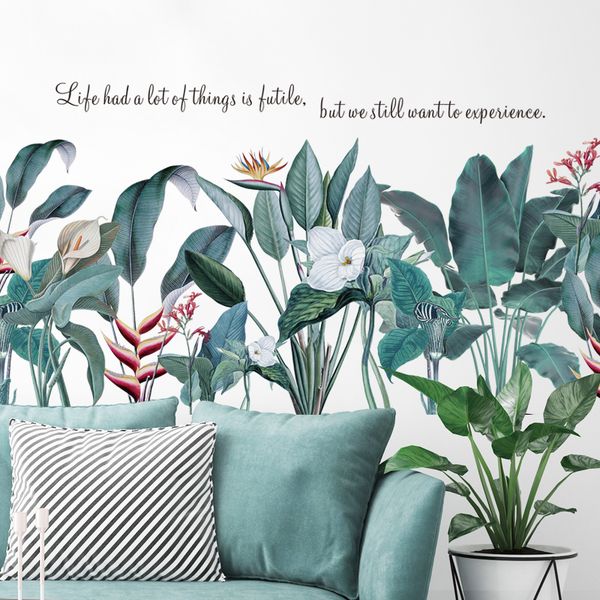 diy green tropical leaves waistline stickers house wall border decoration living room corner decor kitchen window mural decals
diy green tropical leaves waistline stickers house wall border decoration living room corner decor kitchen window mural decals