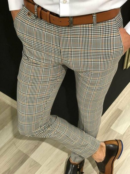 business plaid suit pants men smart casual formal slim fit spring autumn male classic office ankle length pencil trousers, Black
business plaid suit pants men smart casual formal slim fit spring autumn male classic office ankle length pencil trousers, Black