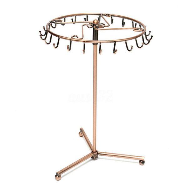 vintage pendant scarf jewelry display rack rotatable necklace headband bracelet rings stand holder 23 hooks, Pink;blue 
vintage pendant scarf jewelry display rack rotatable necklace headband bracelet rings stand holder 23 hooks, Pink;blue