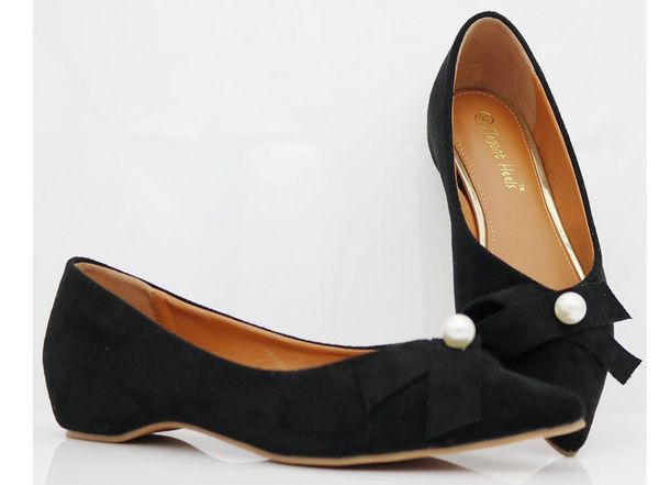 women's shoes in spring and autumn low heel pointed end bowknot suede @qwer331, Black
women's shoes in spring and autumn low heel pointed end bowknot suede @qwer331, Black