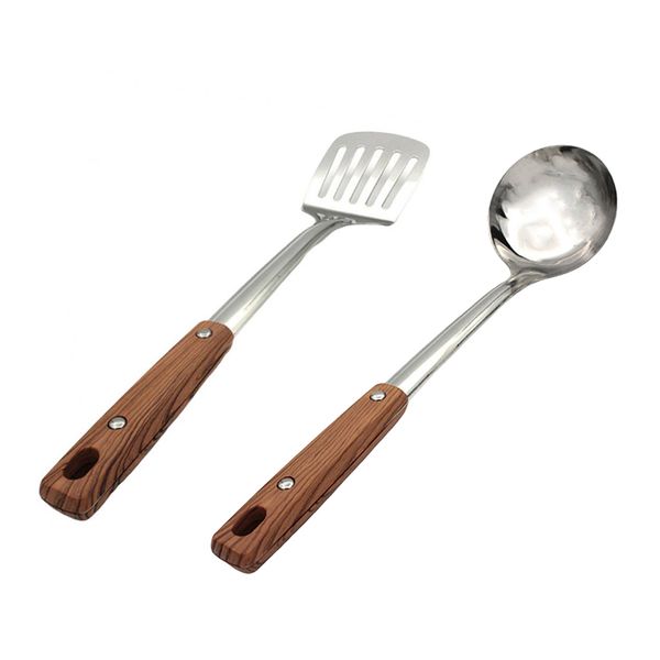 kitchen utensil set, 2pcs - stainless steel cooking serving tool with slotted spatula turner, and soup ladle, heat resistant kitchen tool
kitchen utensil set, 2pcs - stainless steel cooking serving tool with slotted spatula turner, and soup ladle, heat resistant kitchen tool