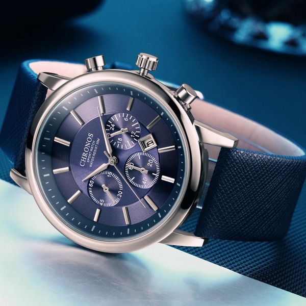 men's watch relogio masculino calendar sport watch men fashion leather quartz business watches clock, Slivery;brown
men's watch relogio masculino calendar sport watch men fashion leather quartz business watches clock, Slivery;brown