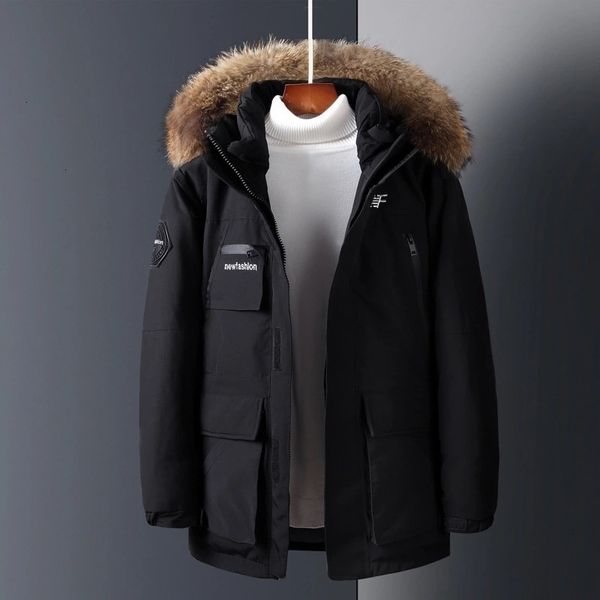 brand winter parkas men down jacket coat white duck down parkas thick warm fur hooded overcoat men windbreaker snow down parkas t191114, Black
brand winter parkas men down jacket coat white duck down parkas thick warm fur hooded overcoat men windbreaker snow down parkas t191114, Black