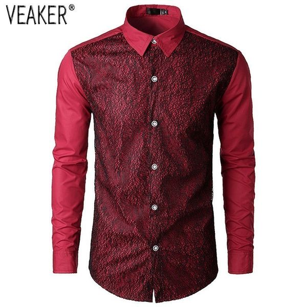 nieuwe mannen patchwork mesh shirt man slim fit enkele breasted casual business shirts lange mouwen camisa masculina, White;black
nieuwe mannen patchwork mesh shirt man slim fit enkele breasted casual business shirts lange mouwen camisa masculina, White;black