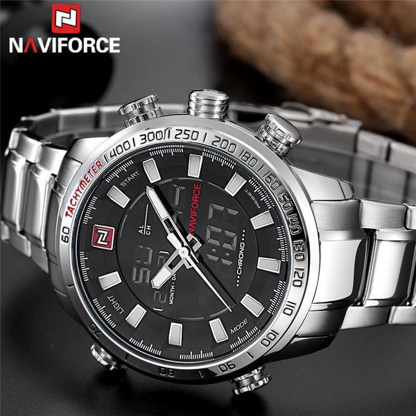naviforce watch men brand luxury digital analog sport wristwatch military stainless steel male clock relogio masculino 9093 c19041601, Slivery;brown
naviforce watch men brand luxury digital analog sport wristwatch military stainless steel male clock relogio masculino 9093 c19041601, Slivery;brown