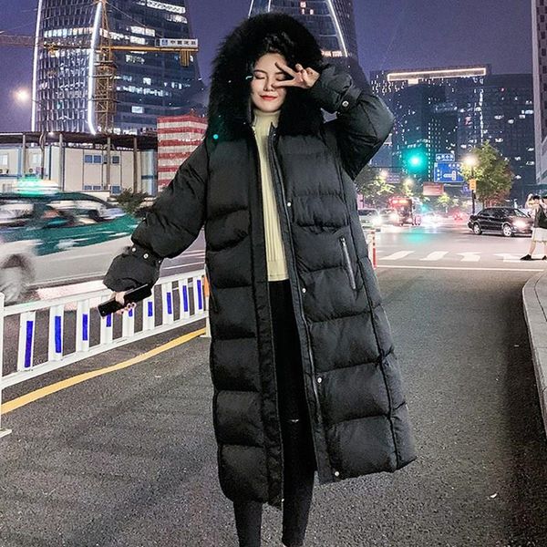 women's down & parkas long winter jacket women parka hooded fur collar warm cotton coat padded loose oversize thick outerwear, Black
women's down & parkas long winter jacket women parka hooded fur collar warm cotton coat padded loose oversize thick outerwear, Black