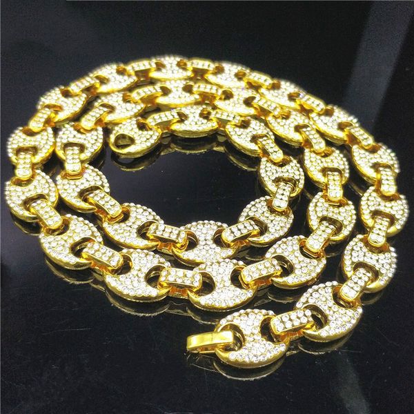12*16mm miami curb cuban chain necklace 40/50/60cm gold color icedout paved rhinestones cz bling rapper necklaces men hip hop jewelry, Black
12*16mm miami curb cuban chain necklace 40/50/60cm gold color icedout paved rhinestones cz bling rapper necklaces men hip hop jewelry, Black