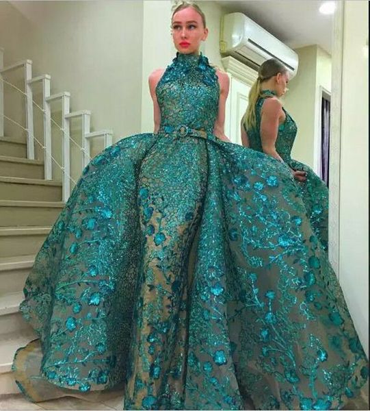 hunter green overskirts mermaid prom dresses high neck lace appliqued sequined formal evening gowns custom made plus size dress, Black
hunter green overskirts mermaid prom dresses high neck lace appliqued sequined formal evening gowns custom made plus size dress, Black