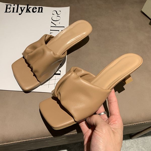 eilyken 2020 brand design женские тапочки элегантный квадратный носок тонкие высокие каблуки 4 см тапочки летние открытые пляжные горки обув, Black 
eilyken 2020 brand design женские тапочки элегантный квадратный носок тонкие высокие каблуки 4 см тапочки летние открытые пляжные горки обув, Black