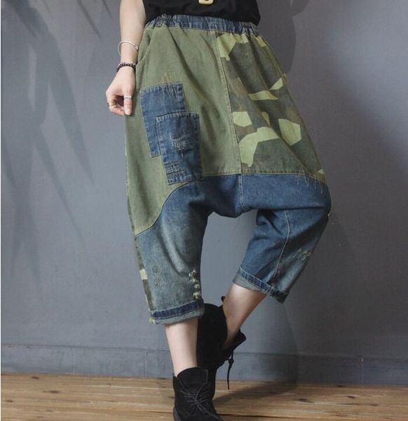 women jeans patchwork 2019 autumn thin harem pants elastic waist vintage contrast color loose women trousers yoyikamomo, Blue
women jeans patchwork 2019 autumn thin harem pants elastic waist vintage contrast color loose women trousers yoyikamomo, Blue