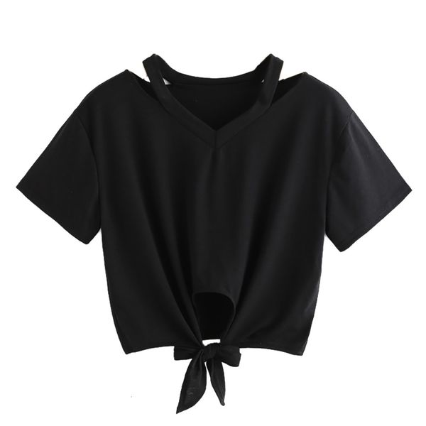 women womens tshirt womens short sleeve t shirt fashion cut polyester bow knot bandage tee color tie camiseta mujer, White
women womens tshirt womens short sleeve t shirt fashion cut polyester bow knot bandage tee color tie camiseta mujer, White
