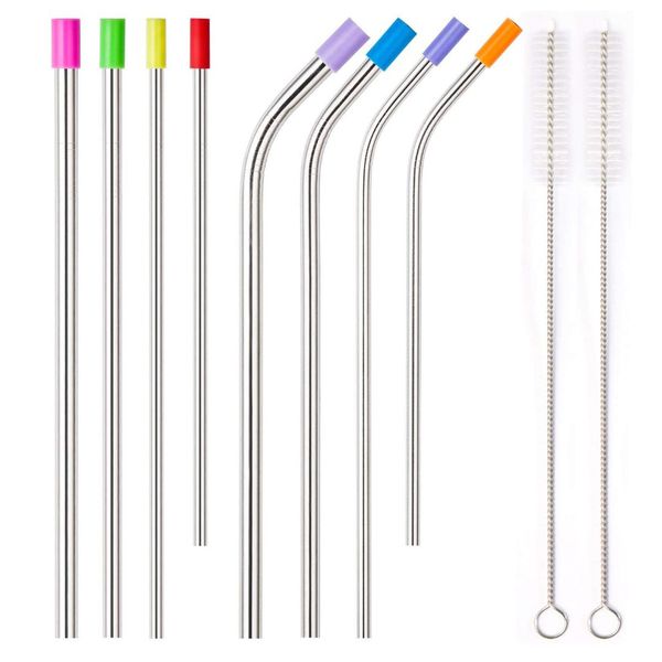 10pcs/lot stainless steel metal straws with cleaning brushes silicon cover for 20/30oz coffee mug straws for smoothie milks
10pcs/lot stainless steel metal straws with cleaning brushes silicon cover for 20/30oz coffee mug straws for smoothie milks