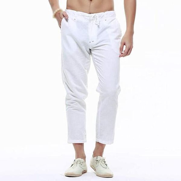 men's pants summer cotton linen loose trousers baggy beach straight casual ankle-length long pants new breathable male clothing, Black
men's pants summer cotton linen loose trousers baggy beach straight casual ankle-length long pants new breathable male clothing, Black