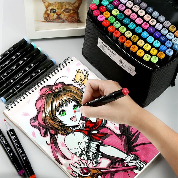 marker pen set anime student with design alcohol oily beginner painting markers color pen 30/40/60/80 color art supplies
marker pen set anime student with design alcohol oily beginner painting markers color pen 30/40/60/80 color art supplies
