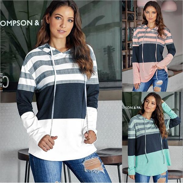 new autumn fashion sweatshirt women striped plus size long sleeve shirt loose hoodie patchwork pullovers ing, Black
new autumn fashion sweatshirt women striped plus size long sleeve shirt loose hoodie patchwork pullovers ing, Black