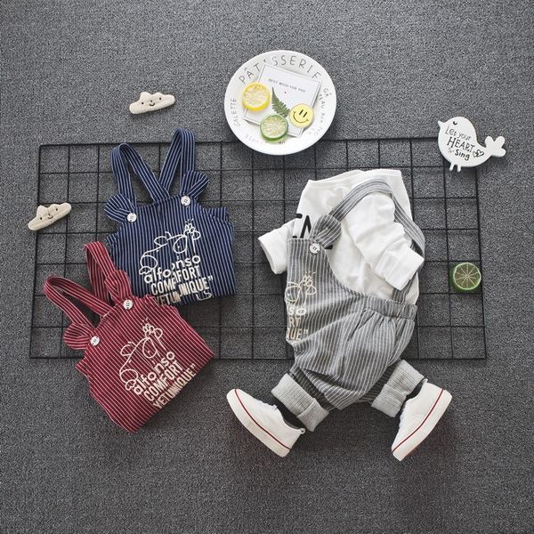 autumn clothing cotton round collar children's sweater children's clothing sweater card bear suit belt pants