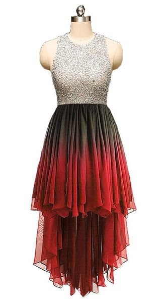 new 2019 ombre scoop crystals prom dresses hi-lo gradient backless chiffon homecoming gown cocktail evening party gown qc1338, Black
new 2019 ombre scoop crystals prom dresses hi-lo gradient backless chiffon homecoming gown cocktail evening party gown qc1338, Black