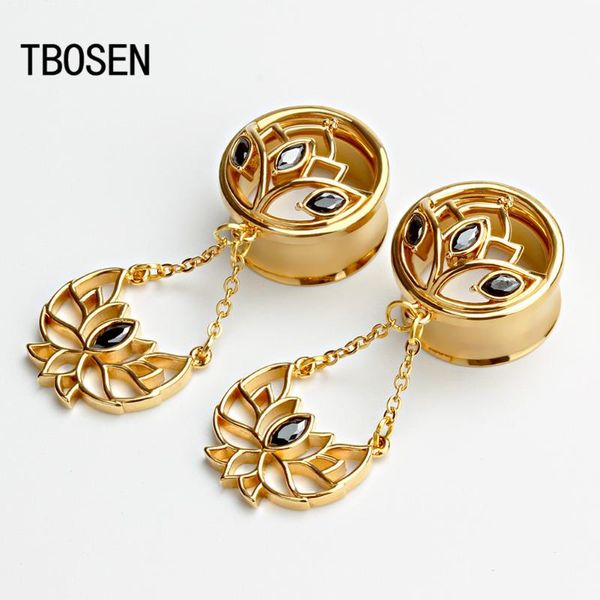 tbosen stainless steel dangle piercing ear piercing plugs and tunnels gauges earrings lotus crystal extention pair selling, Slivery;golden
tbosen stainless steel dangle piercing ear piercing plugs and tunnels gauges earrings lotus crystal extention pair selling, Slivery;golden