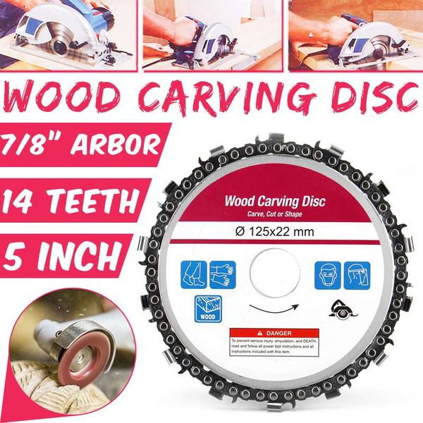 doersupp 14 teeth 5" chain plate angle grinding chain wheel wood carving disc for angle grinder
doersupp 14 teeth 5" chain plate angle grinding chain wheel wood carving disc for angle grinder