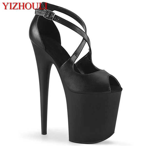 summer 20 cm matte black, cross-strap heels, club 8 inch stiletto heels/pole dancing model stage sandals
summer 20 cm matte black, cross-strap heels, club 8 inch stiletto heels/pole dancing model stage sandals