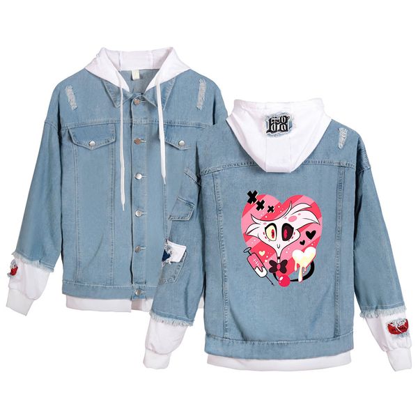 hazbin denim jean stitching jacket coat harajuku jeans hoodies wear clothes hazbin hoodies men/women autumn/winter, Black;brown
hazbin denim jean stitching jacket coat harajuku jeans hoodies wear clothes hazbin hoodies men/women autumn/winter, Black;brown