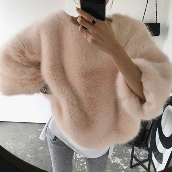 women's sweaters sweet lovely loose plus size fashion ladies pink sweater korea thick plush coat women wool 2021 autumn winter, White;black
women's sweaters sweet lovely loose plus size fashion ladies pink sweater korea thick plush coat women wool 2021 autumn winter, White;black