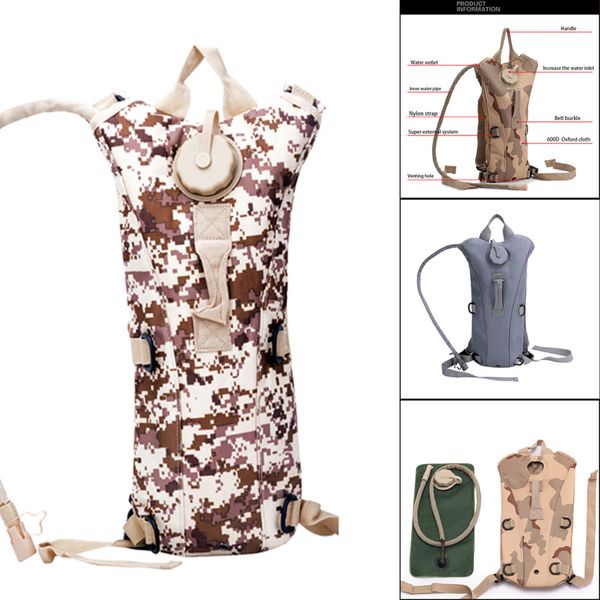 high capacity 3l water bladder bag practical military hiking camping hydration backpack pack with tube waterproof nylon durable
high capacity 3l water bladder bag practical military hiking camping hydration backpack pack with tube waterproof nylon durable