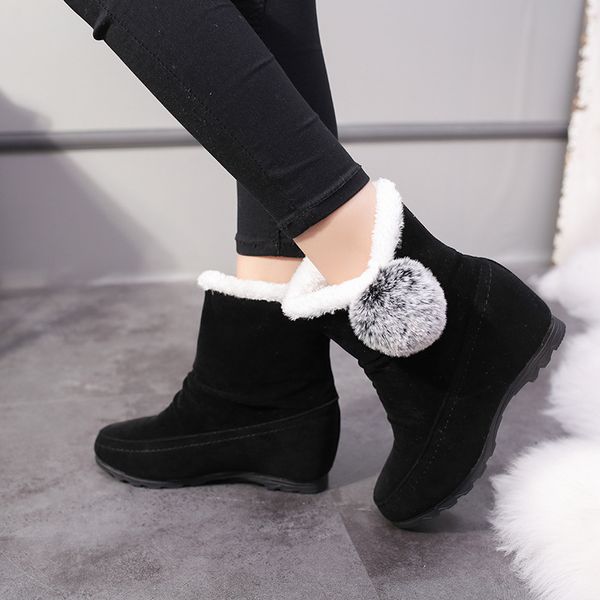 2019 new women's high heels boots winter suede shoes woman round head laces solid color flat shoes womans booties size 35-40, Black
2019 new women's high heels boots winter suede shoes woman round head laces solid color flat shoes womans booties size 35-40, Black