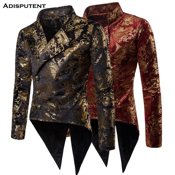 adisputent stand collar men's print suit jacket double breasted tuxedo blazer vintage dress suits long sleeve coat blaser, White;black
adisputent stand collar men's print suit jacket double breasted tuxedo blazer vintage dress suits long sleeve coat blaser, White;black