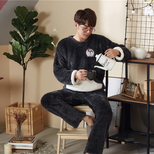 lovers pajama women thick flannel warm winter pajama set long sleeve full trousers two piece pajamas couples sleepwear suit, Black;red
lovers pajama women thick flannel warm winter pajama set long sleeve full trousers two piece pajamas couples sleepwear suit, Black;red