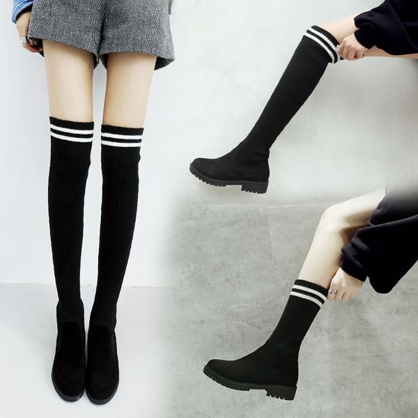 thigh high flat boots women over the knee boots comfort fall winter knitted fashion elastic slim boots woman black
thigh high flat boots women over the knee boots comfort fall winter knitted fashion elastic slim boots woman black
