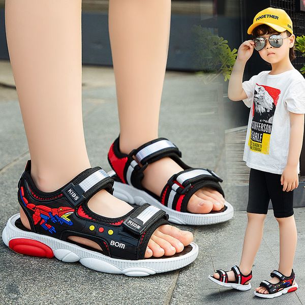 chidren shoes boys sandals student 2020 summer new children's casual beach soft bottom boys shoes, Black;red
chidren shoes boys sandals student 2020 summer new children's casual beach soft bottom boys shoes, Black;red