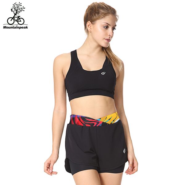 running shorts mountainpeak women sweat-absorbent polyester black sports fitness, Black;blue 
running shorts mountainpeak women sweat-absorbent polyester black sports fitness, Black;blue