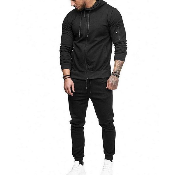 oeak 2019 men's hoodie long sleeves suits solid slim fit zip-up outdoor tracksuit sets (pants+) two pieces males, Gray
oeak 2019 men's hoodie long sleeves suits solid slim fit zip-up outdoor tracksuit sets (pants+) two pieces males, Gray