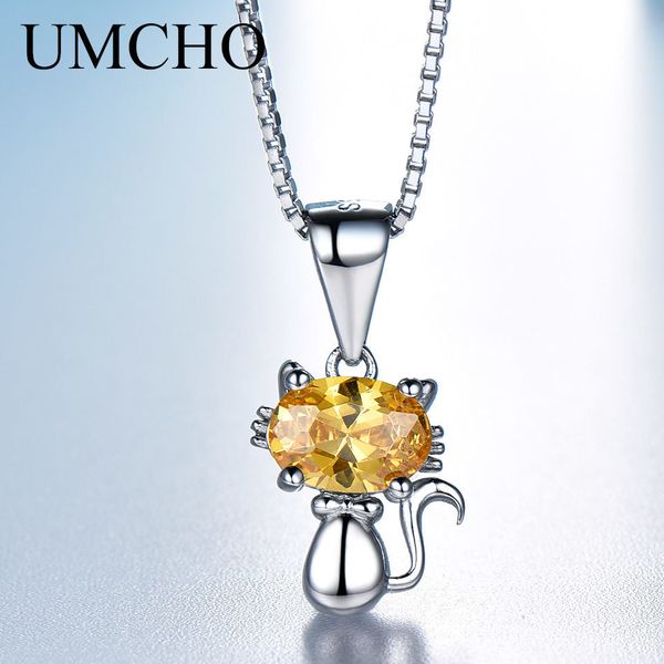umcho solid real 925 sterling silver necklace cat gemstone created citrine necklaces & pendants for women gift with box chain t190702
umcho solid real 925 sterling silver necklace cat gemstone created citrine necklaces & pendants for women gift with box chain t190702