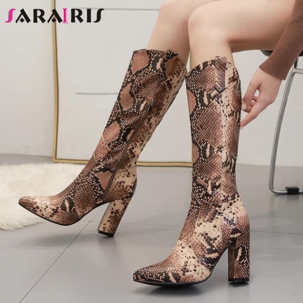 sarairis brand new ladies casual party boots high chunky heels boots women fashion snake prints mid calf shoes woman, Black
sarairis brand new ladies casual party boots high chunky heels boots women fashion snake prints mid calf shoes woman, Black