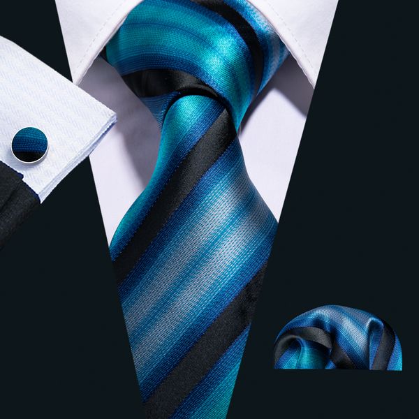 fast shipping silk tie set blue black striped men's wholesale classic jacquard woven necktie pocket square cufflinks wedding business n, Black;blue
fast shipping silk tie set blue black striped men's wholesale classic jacquard woven necktie pocket square cufflinks wedding business n, Black;blue