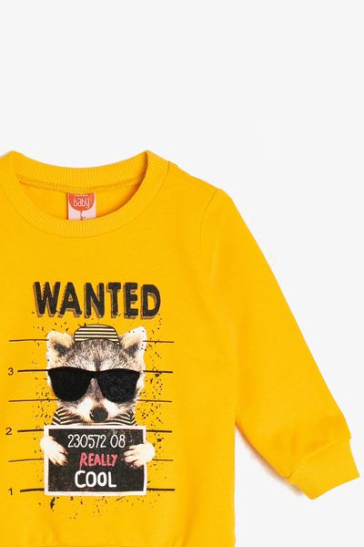 coton kids yellow child sweatshirt, Black