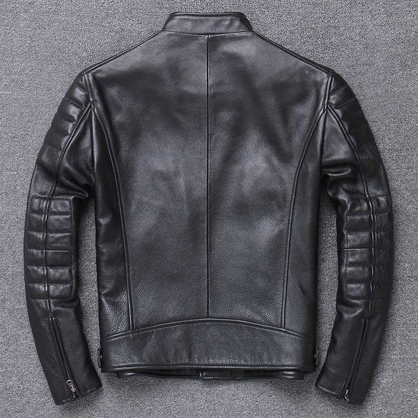 real jacket men 200% cow leather coat short slim spring and autumn street style punk moto&biker selling 2020, Black
real jacket men 200% cow leather coat short slim spring and autumn street style punk moto&biker selling 2020, Black