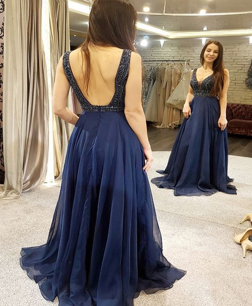 beautiful young girls dark navy column prom dresses v neck chiffon beaded holiday evening gowns graduation university backless dress, Black
beautiful young girls dark navy column prom dresses v neck chiffon beaded holiday evening gowns graduation university backless dress, Black