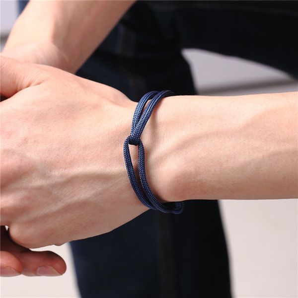 new simple adjustable color rope bracelets men women charm survival woven rope bracelet male wrap pulseras, Black
new simple adjustable color rope bracelets men women charm survival woven rope bracelet male wrap pulseras, Black