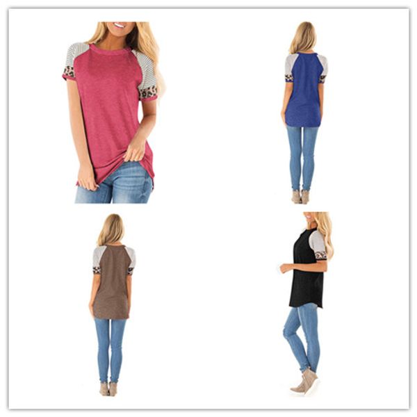 new arrival women fashion t-shirts leopard striped patchwork short sleeve o neck t shirt pullover breathable summer tees 2020 d21707, White
new arrival women fashion t-shirts leopard striped patchwork short sleeve o neck t shirt pullover breathable summer tees 2020 d21707, White