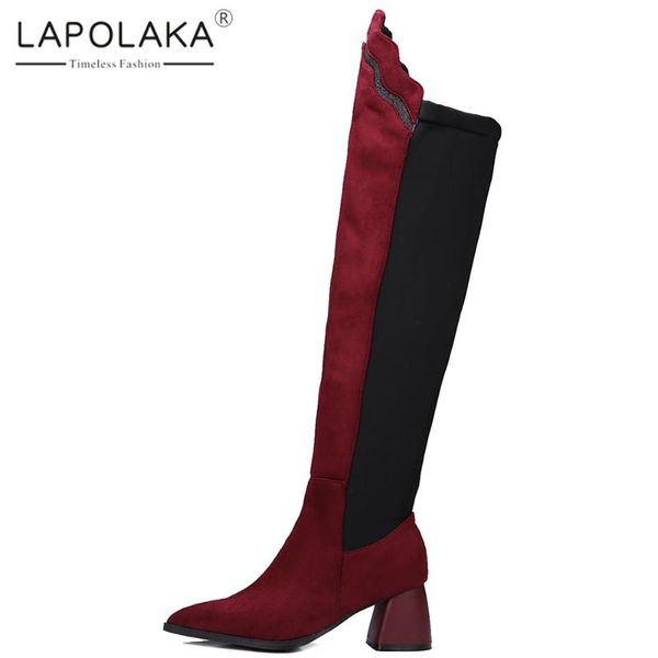 lapolaka new arrivals 2020 plus size 32-48 over the knee boots woman shoes chunky heels slip on autumn winter boots women shoes, Black
lapolaka new arrivals 2020 plus size 32-48 over the knee boots woman shoes chunky heels slip on autumn winter boots women shoes, Black