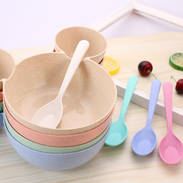 cartoon baby feeding bowl wheat straw children's rice bowl and spoon cute dinner plate of children baby food tableware
cartoon baby feeding bowl wheat straw children's rice bowl and spoon cute dinner plate of children baby food tableware