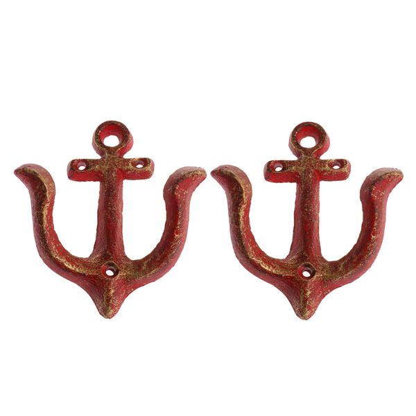2x cast iron wall hook metal hook rack hanger for bathroom/bedroom/living room, red, wall mounted, anchor shape
2x cast iron wall hook metal hook rack hanger for bathroom/bedroom/living room, red, wall mounted, anchor shape