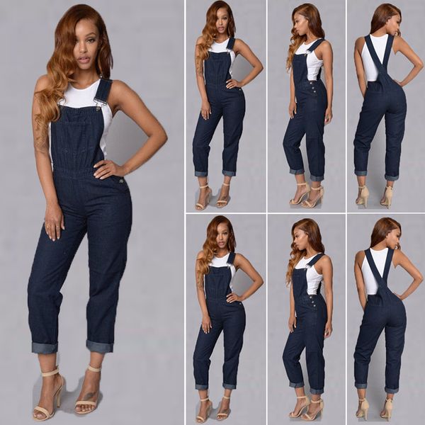 causal women baggy denim high waist bib full length overall jumpsuit skinny button jeans size s-xl, Blue
causal women baggy denim high waist bib full length overall jumpsuit skinny button jeans size s-xl, Blue